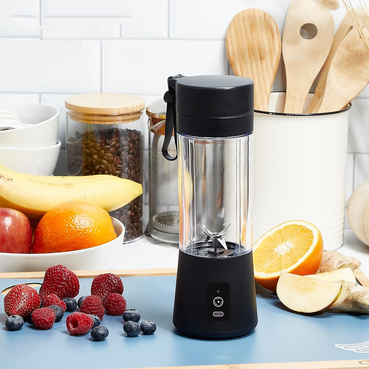 Kitchen Appliances In - خلاط محمول قابل لإعادة الشحن بـ